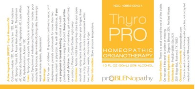 1.0 Fl Oz Bottle Label (Thyropro   1.0 Fl Oz Bottle Label)